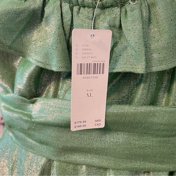 🌈 NWT MAEVE Ruffled One-Shoulder Maxi Dress - Multicolor/Rainbow - XL - Picture 8 of 8